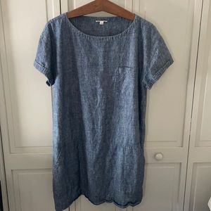 Eileen Fisher Hemp/Cotton Denim Dress Large